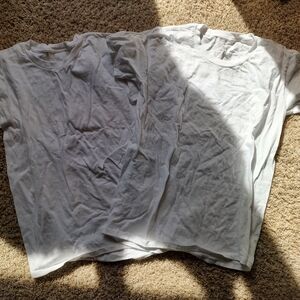 Boys Classic Plain White Crewneck T-Shirts (Set of 2)